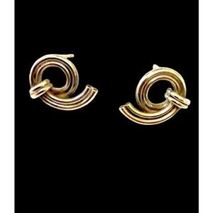 Vintage Sterling Silver 925 Elegant Coiled Post Earrings